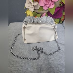 BEIGE SPARKLY SHEIN HANDBAG/ CROSSBODY PURSE